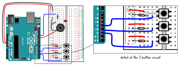 Chapter 5: Add two more buttons and adjust the code – Arduino to Go