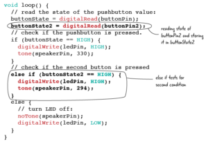 Chapter 5: Add two more buttons and adjust the code – Arduino to Go