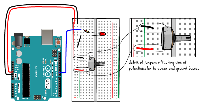 Potentiometer Wiring Arduino